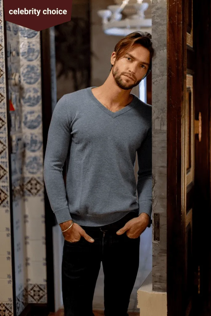 Solid V-Neck Merino Sweater