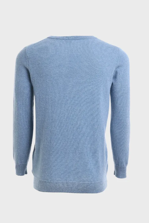 Solid V-Neck Merino Sweater