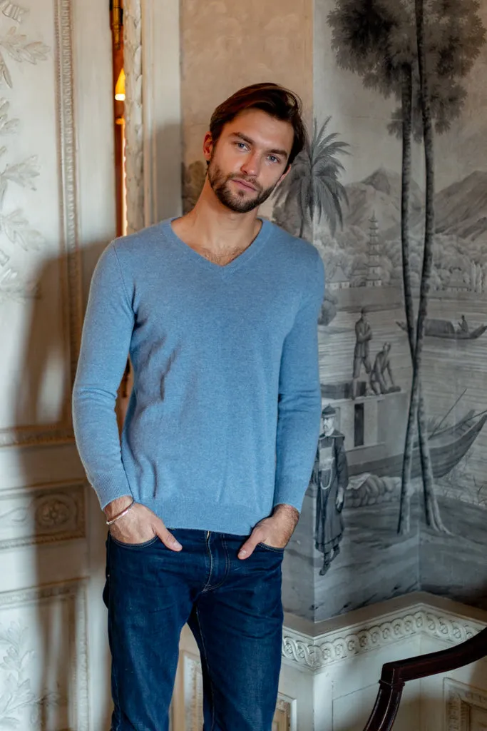 Solid V-Neck Merino Sweater