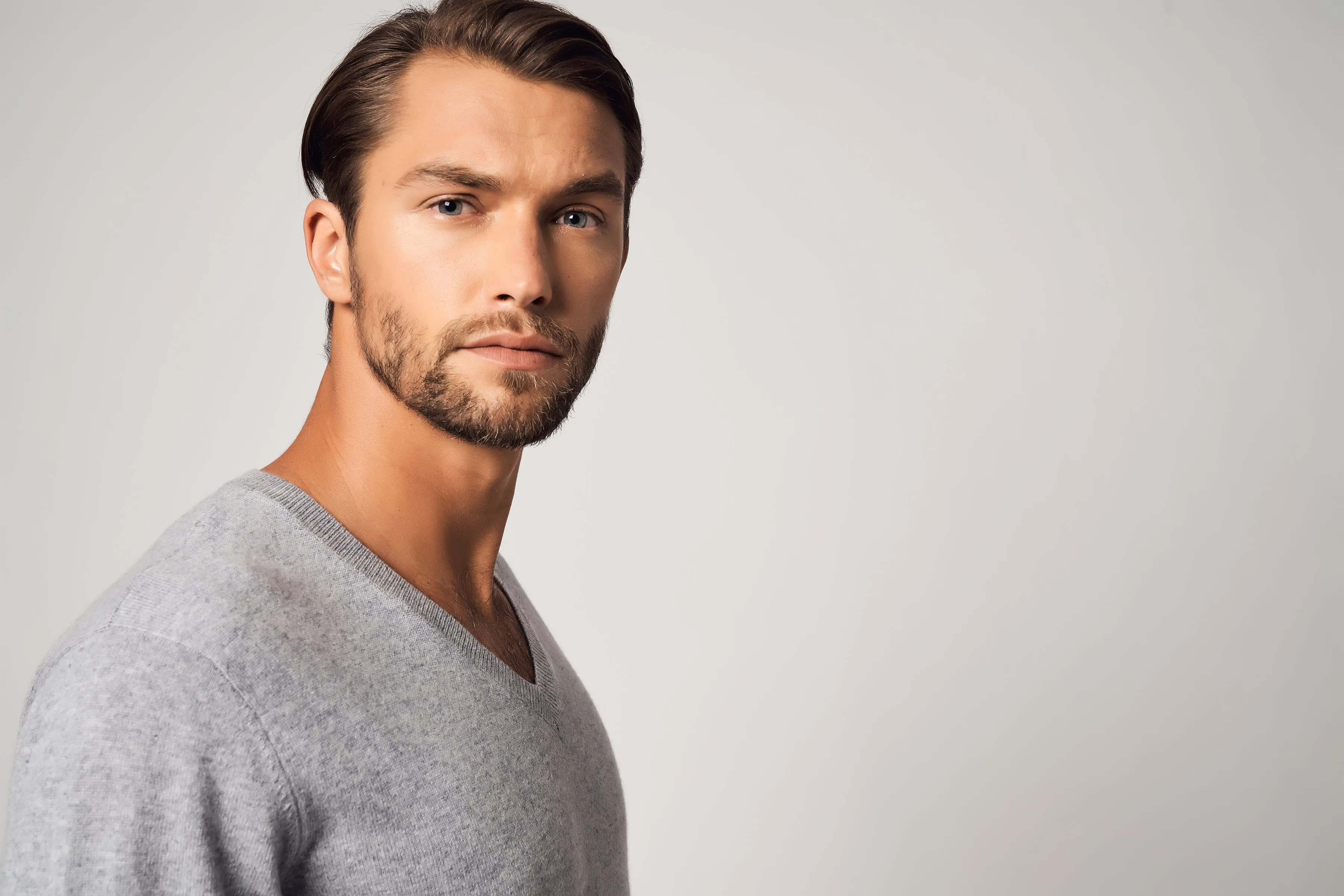 Solid V-Neck Merino Sweater