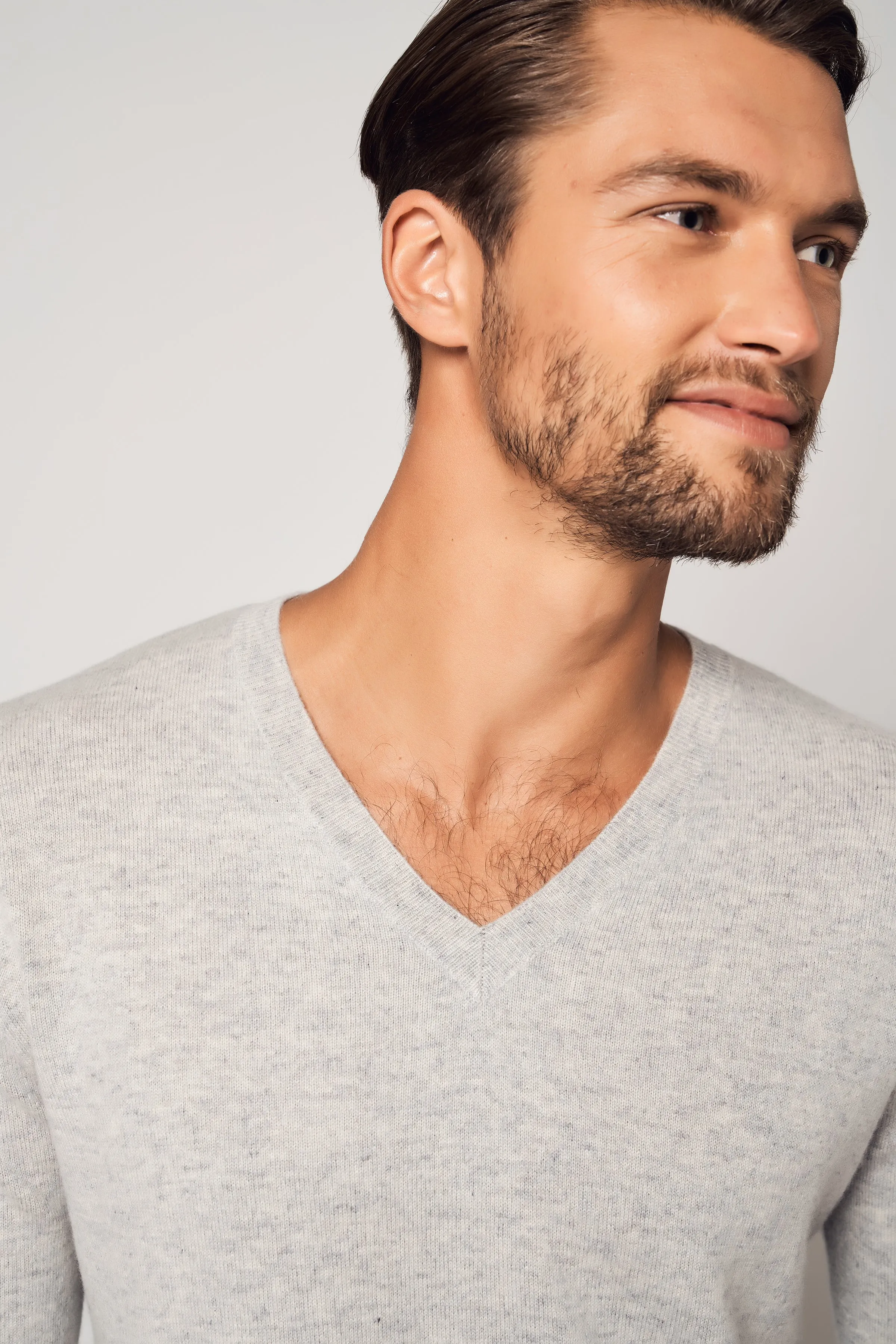 Solid V-Neck Merino Sweater