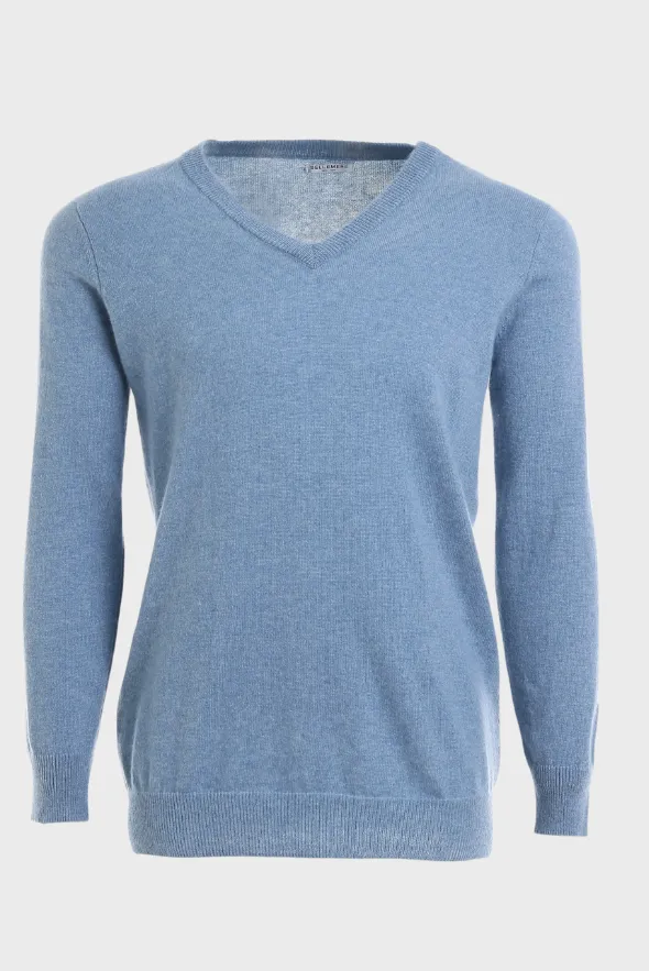 Solid V-Neck Merino Sweater