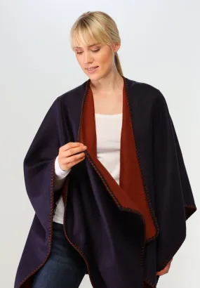 Sustainability Edition Contrast Stich Cashmink Ruana