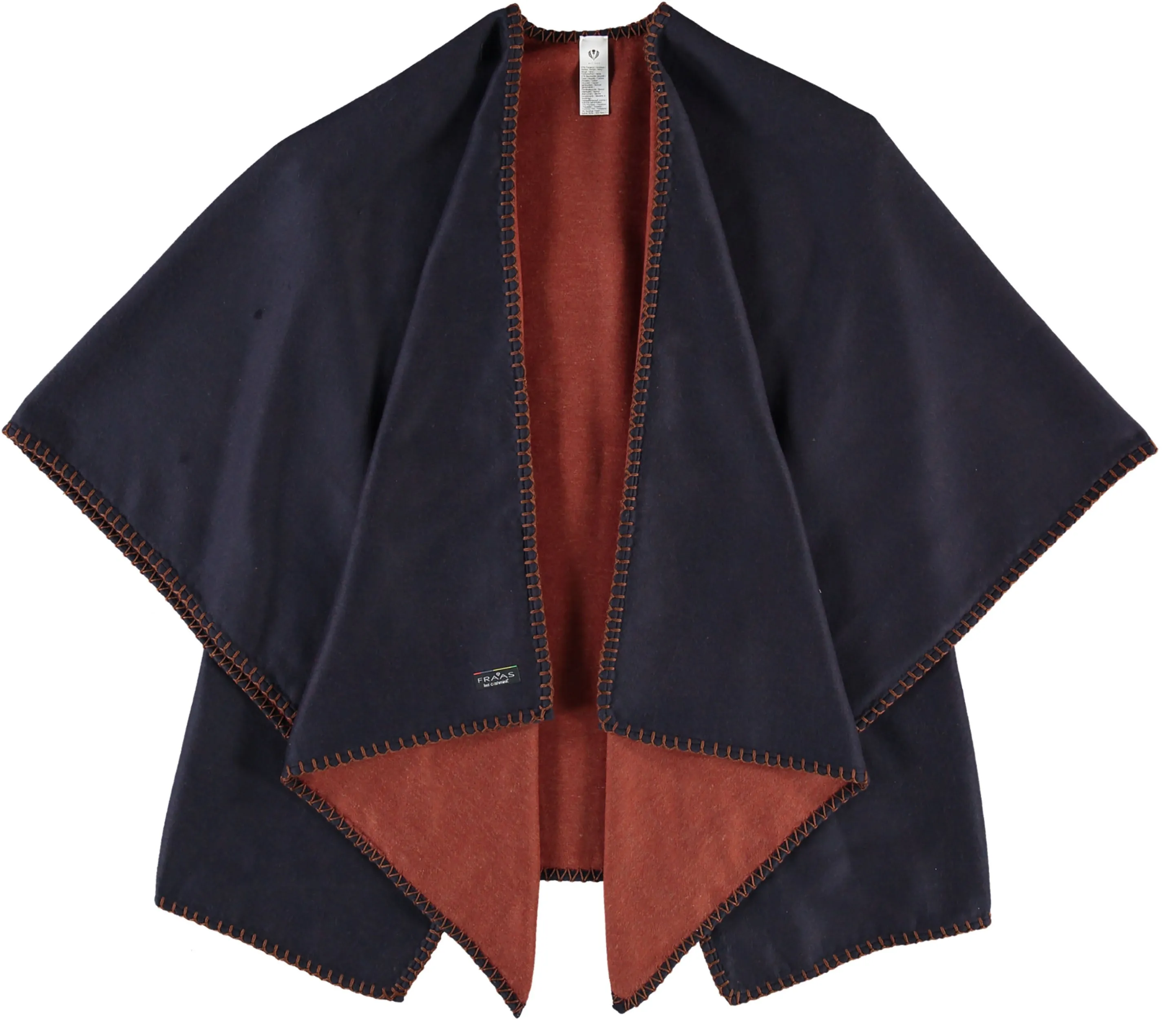 Sustainability Edition Contrast Stich Cashmink Ruana