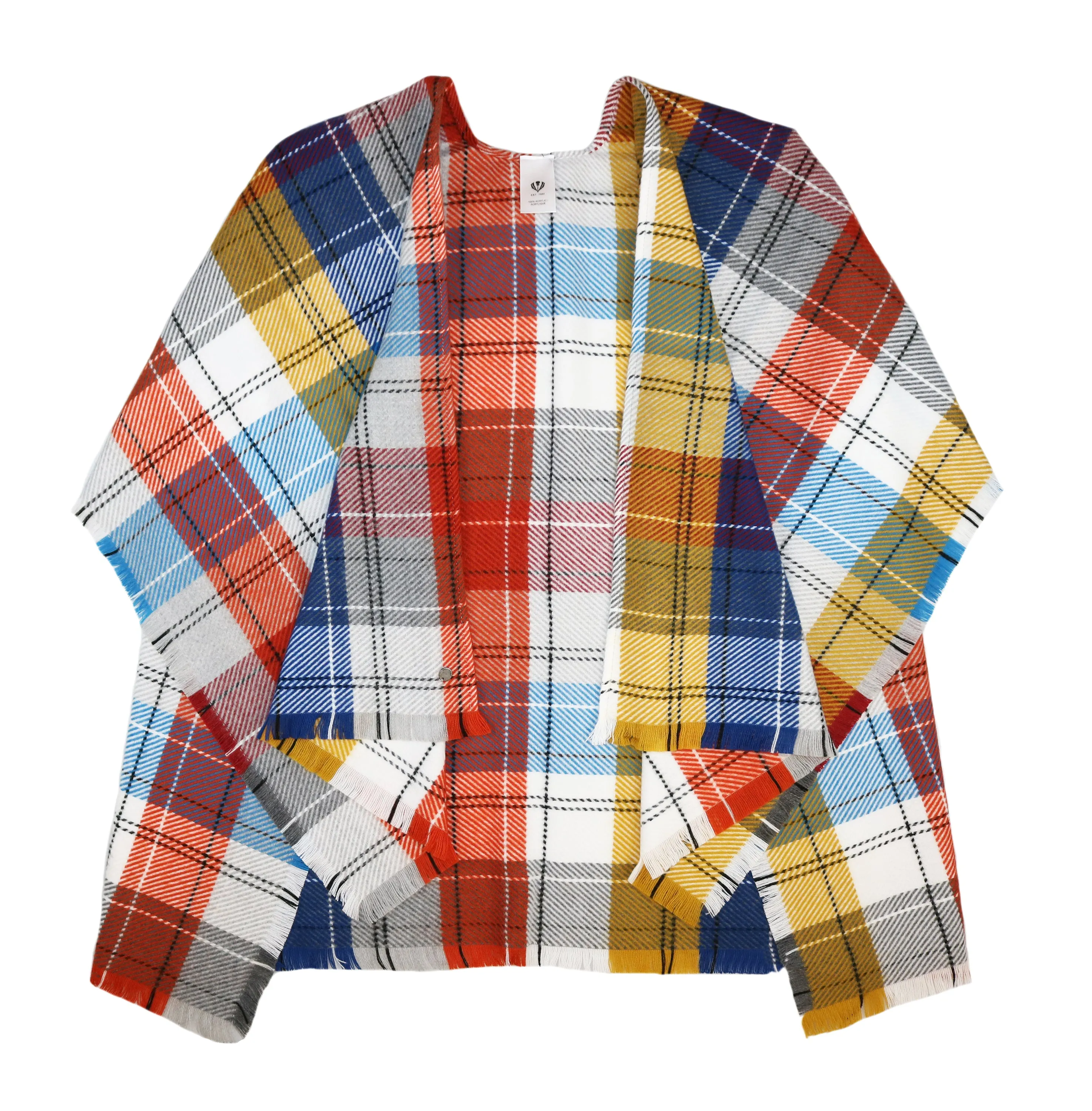 Tartan Woven Ruana