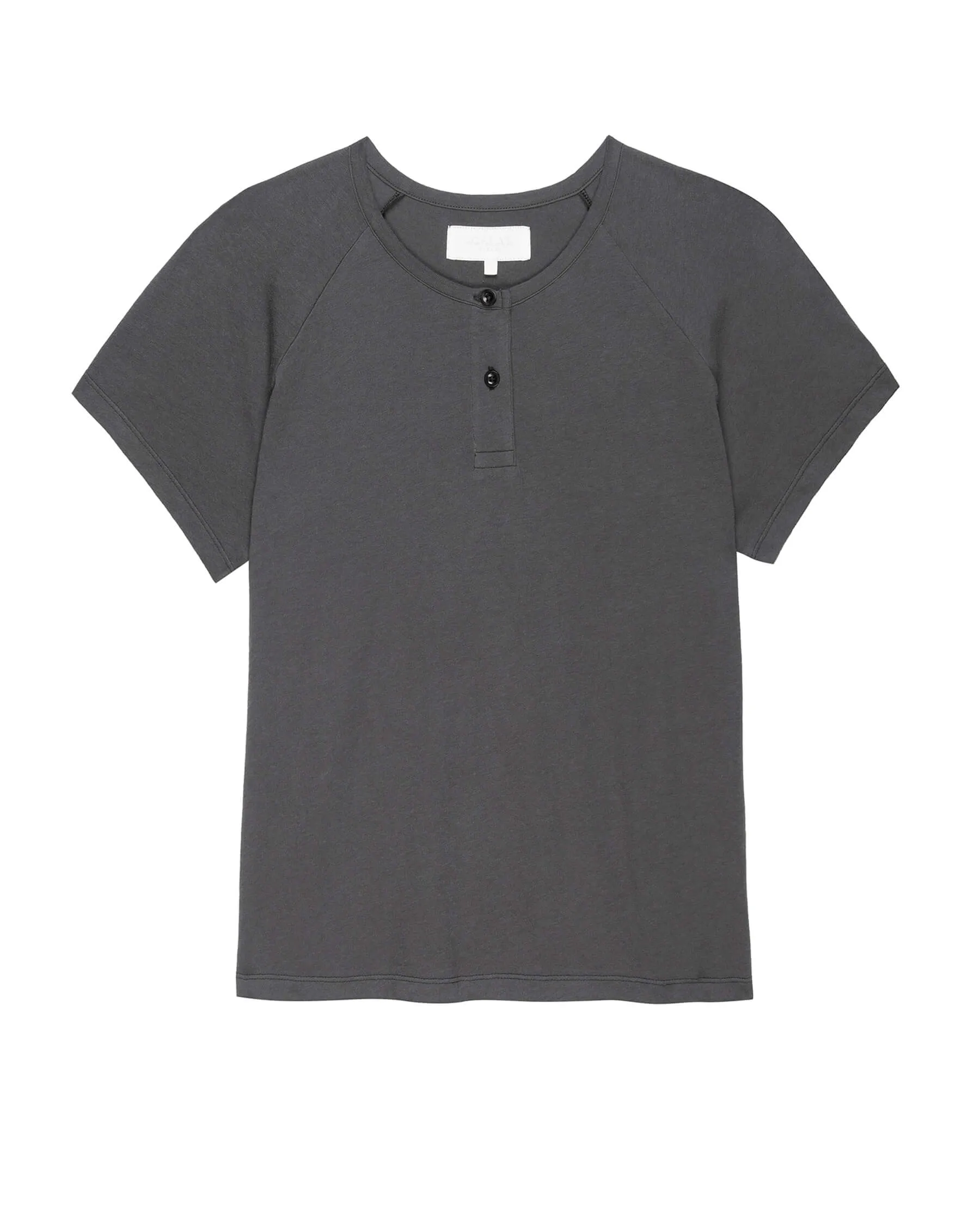 The Raglan Sleep Henley. -- Washed Black