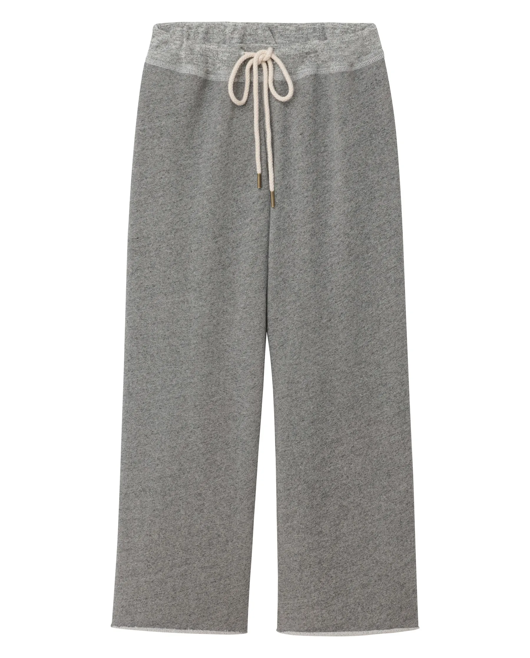 The Wide Leg Cropped Sweatpant. -- Varsity Grey