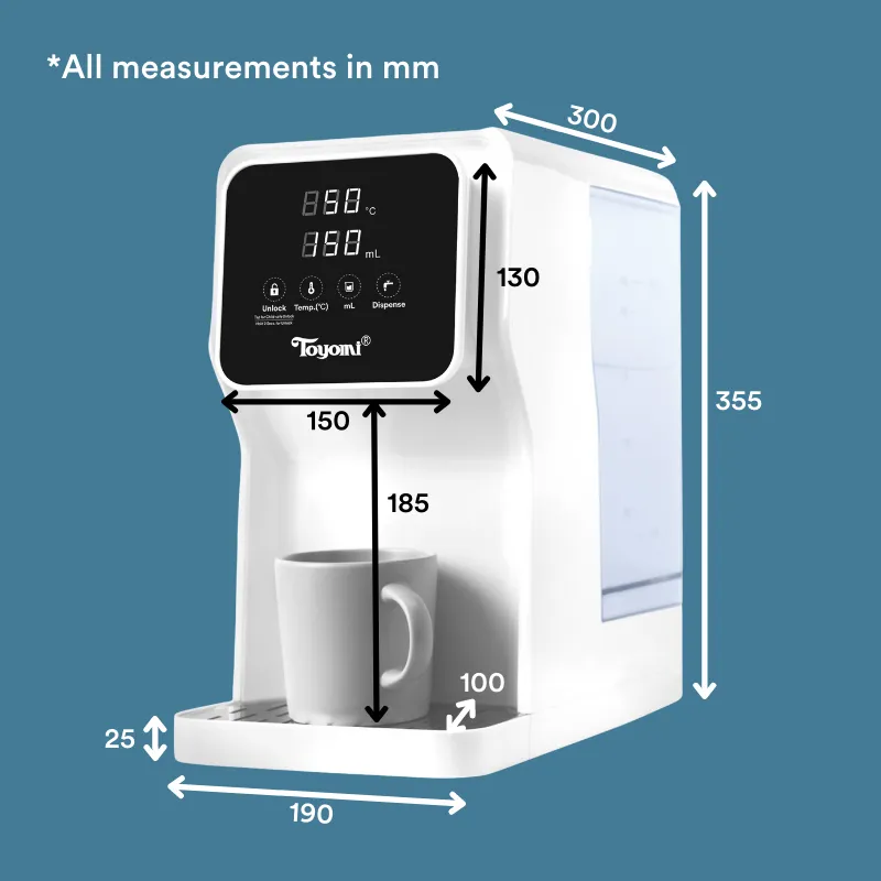 TOYOMI 5.8L Instant Boil Filtered Water Dispenser with Premium UltraNano™ Filter FB 8845F