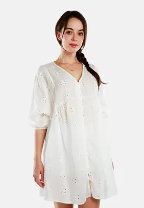 V-Neck Cotton Dress